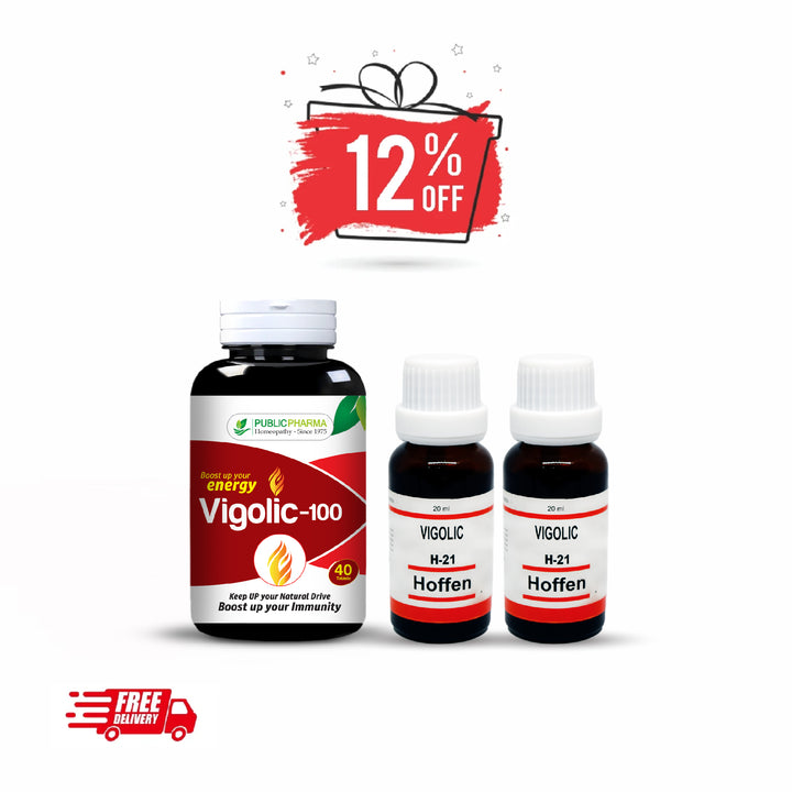 Vigolic-100) Jar 40 tab + 2 (H-21 VIGOLIC) 1 Month Package